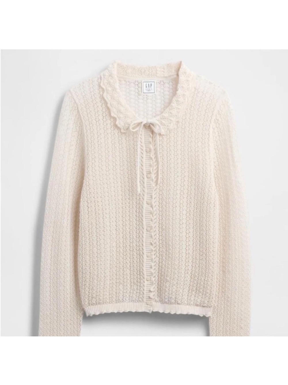 Gap Doen Pointelle Collar Cardigan XXS